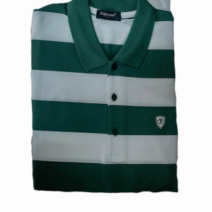 100% Cotton Green and White Stripes Polo T-Shirt by Raymons KES 2500