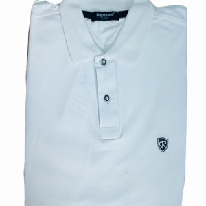 100% Cotton Plain White Polo T-Shirt by Raymon KES 2500
