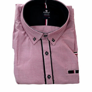 100% Cotton Red and White Checked Shirt by Polo Frenzy KES 2500
