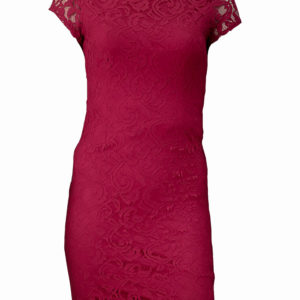 Red cap- sleeved lace dress Kes 4,500